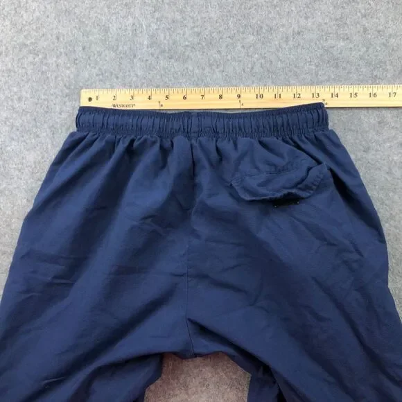 Vintage NIKE Pants Men Large Blue Windbreaker Track Embroidered Warm Up Y2K * - Picture 13 of 14